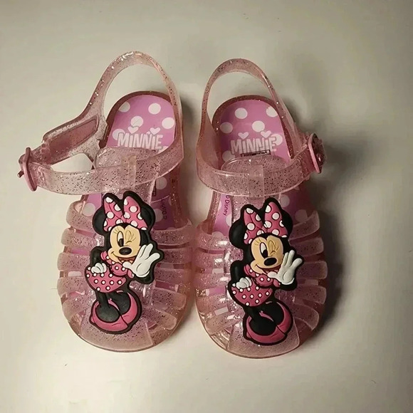 Disney Other - Disney Minnie Mouse Pink Toddler Jelly Sandals - Size 5T